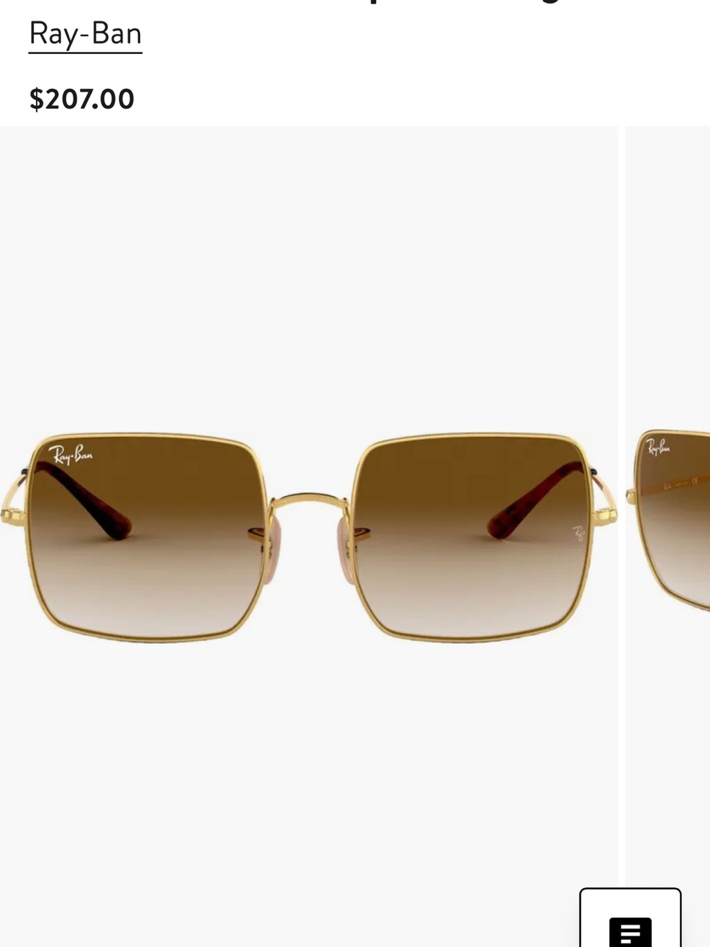 Ray-Ban Gold Frame Sunglasses with Brown Gradient Lenses